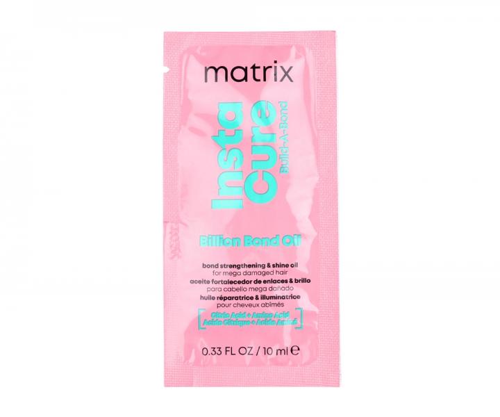 Obnovuj�c� olej pro velmi po�kozen� vlasy Matrix Instacure Build-A-Bond Billion Bond Oil - 10 ml (bonus)