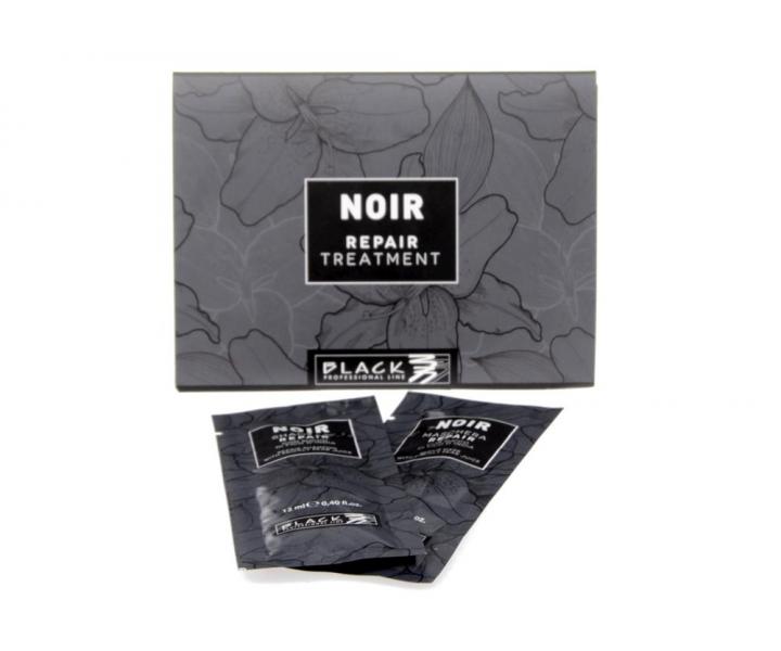 Obnovující šampon a maska Black Noir Repair - 2 x 12 ml