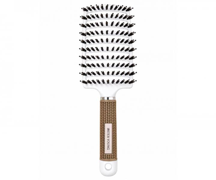 Kart�� na roz�es�v�n� a fouk�n� vlas� s kan��mi a nylonov�mi �t�tinami Sister Young Zoco Hair Brush - b�l�