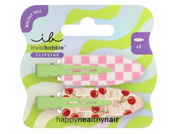 Ozdobn� klipsy do vlas� Invisibobble Clipstar Cherry Topping - 2 ks