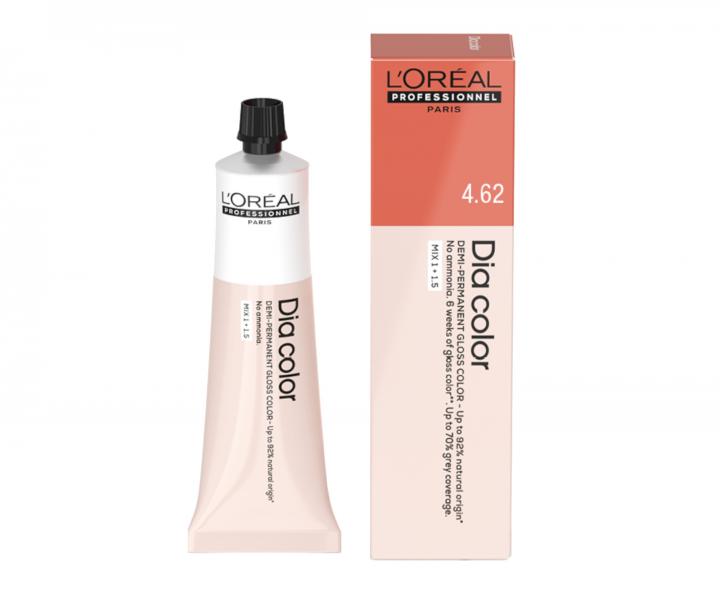 Přeliv na vlasy Loréal Professionnel Dia color 60 ml - 4.62 hnědá červená duhová