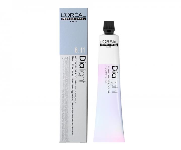 Přeliv na vlasy Loréal Dialight 50 ml - odstín 8.11 milkshake blond světlý sytý popelavý