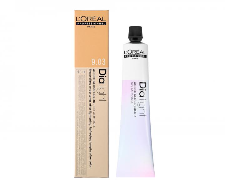 Přeliv na vlasy Loréal Dialight 50 ml - odstín 9.03 milkshake blond velmi světlý přírodní zlatý
