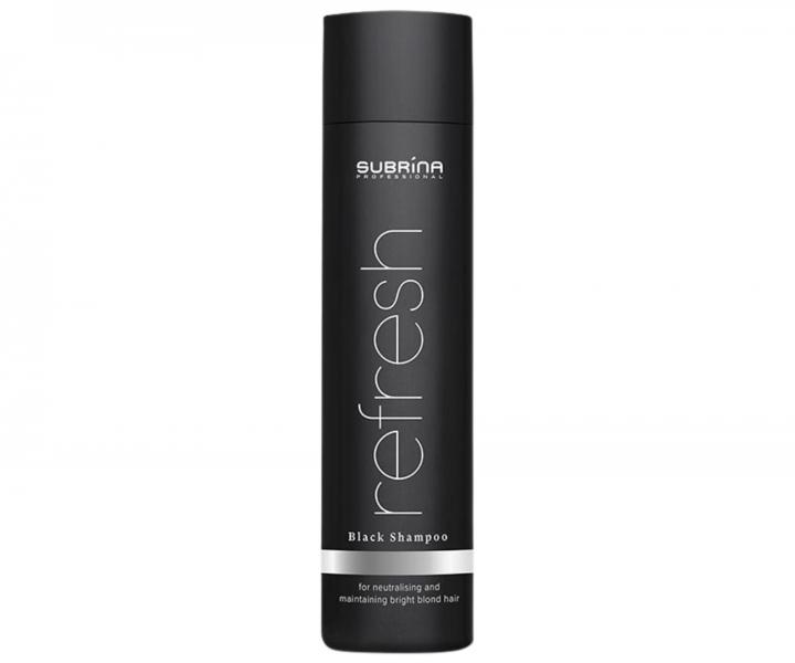 �ampon pro udr�en� platinov�ho odst�nu vlas� Subrina Professional Refresh Black Shampoo - 250 ml