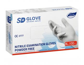 Nitrilov� rukavice SD Glove Nitrile Examination Gloves - 100 ks, b�l�, velikost XL