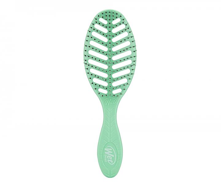 Kartáč na rozčesávání a foukání vlasů z organického materiálu Wet Brush Speed Dry Go Green - zelený