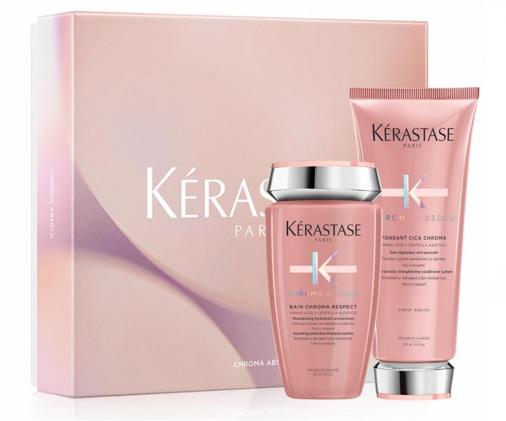Dárková sada pro hydrataci barvených vlasů Kérastase Chroma Absolu Fondant Spring Box