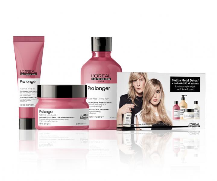 Sada pro obnovení délek Loréal Pro Longer + poukaz na službu Metal Detox ZDARMA