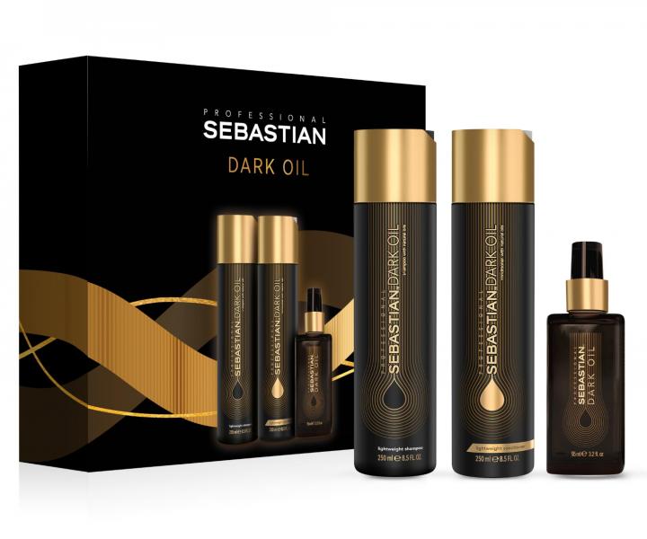 Dárková sada pro hladké a lesklé vlasy Sebastian Professional Dark Oil