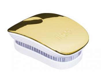 Cestovní kartáč na vlasy Ikoo Pocket Metallic Soleil - bílo-zlatý