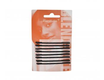 Vlnitá sponka Sibel Blend-rite - 6,5 cm, matná černá - 8 ks