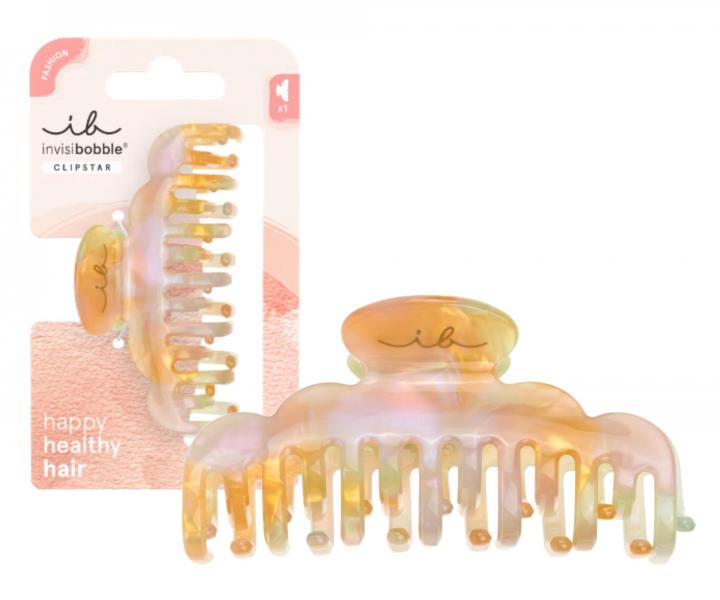 Sk�ipec do vlas� Invisibobble Clipstar M Pastel Prism - duhov� perle�ov�
