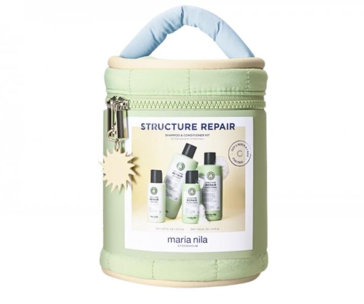 D�rkov� sada pro such� a po�kozen� vlasy Maria Nila Structure Repair Beauty Bag + kosmetick� ta�ka zdarma