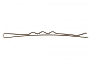 Vlnitá sponka Sibel Wavy - 7 cm, hnědá - 500 g