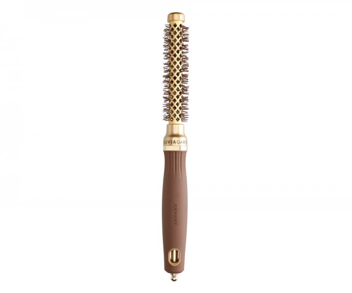 Kulatý foukací kartáč na vlasy Olivia Garden Expert Blowout Shine Gold & Brown - 12 mm