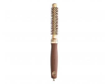 Kulatý foukací kartáč na vlasy Olivia Garden Expert Blowout Shine Gold & Brown - 12 mm