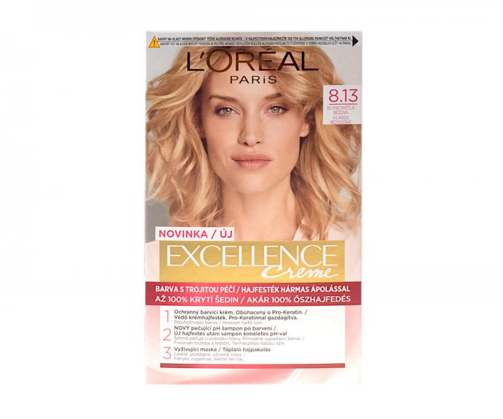 Permanentní barva Loréal Excellence Creme - 8.13 blond světlá béžová