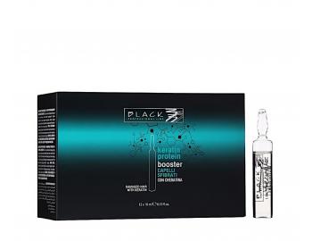 Ampulky pro regeneraci pokozench a oslabench vlas Black Keratin Protein Booster - 12 x 10 ml