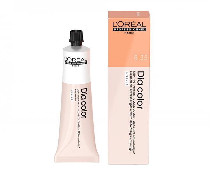 Přeliv na vlasy Loréal Professionnel Dia color 60 ml - 6.35 tmavá blond zlatá mahagonová