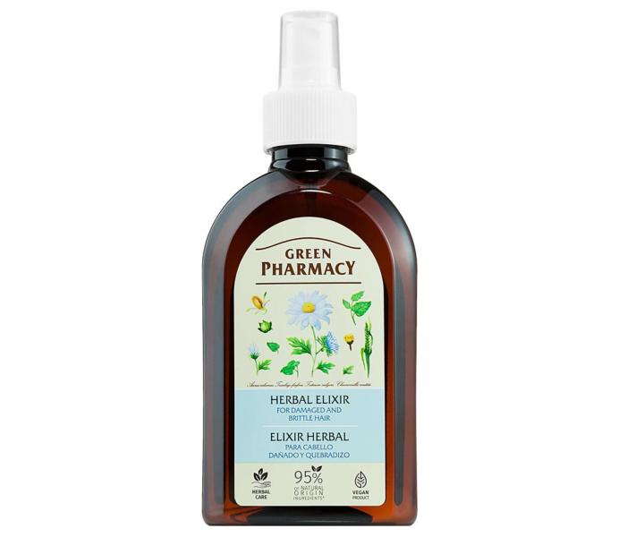 Bylinný sprej pro poškozené a lámavé vlasy Green Pharmacy Herbal Elixir - 250 ml