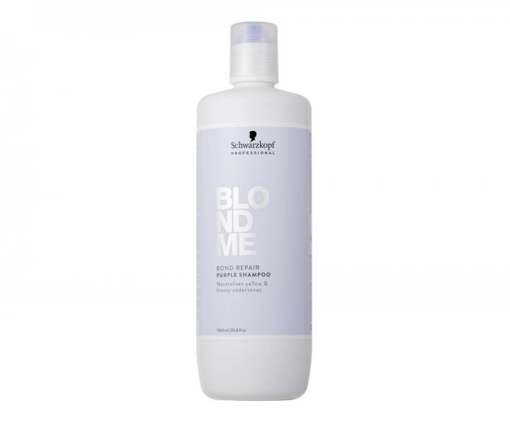 Neutralizační šampon pro posílení blond vlasů Schwarzkopf BlondMe Bond Repair Purple Shampoo - 1000 ml