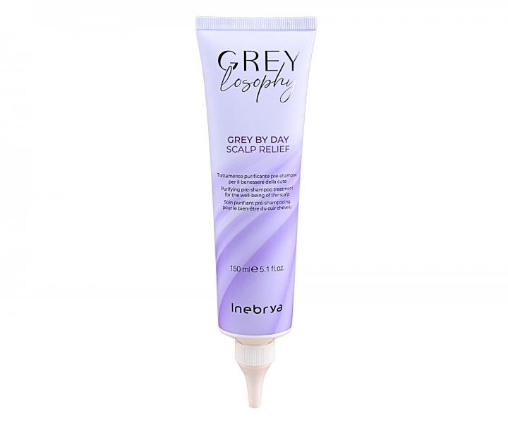 Oetujc pedamponov pe pro zdravou pokoku hlavy Inebrya Grey By Day Scalp Relief - 150 ml