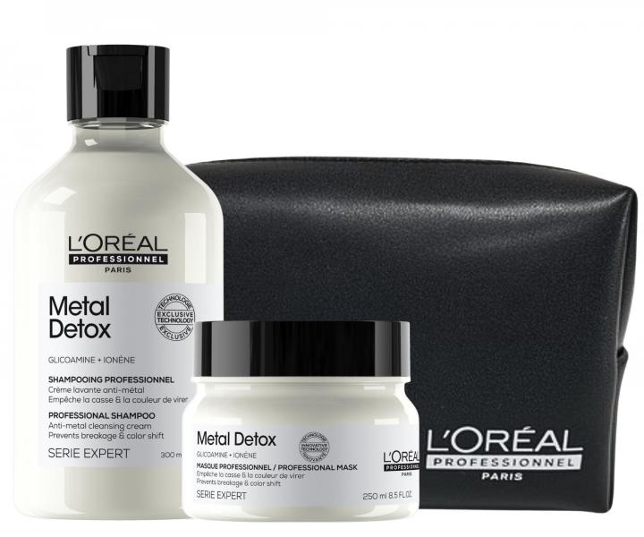 Sada pro barven� a po�kozen� vlasy Lor�al Professionnel Serie Expert Metal Detox + ta�ti�ka zdarma
