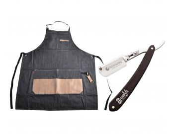 Pnsk zstra Hairway Barber - tmav modr + bitva na holen vous Hairway Razor - ern zdarma