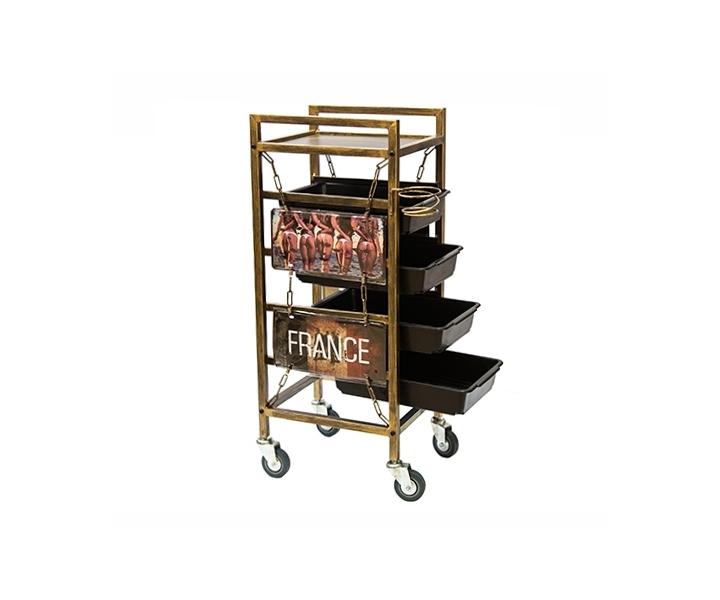 Kade�nick� pracovn� voz�k Hairway France - patina