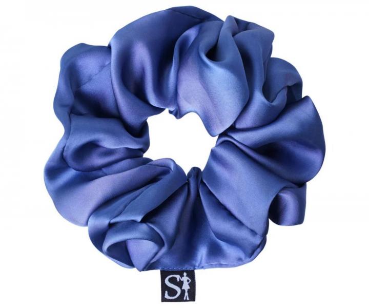 Ozdobn� �ifonov� gumi�ka do vlas� Sister Young Scrunchie Lilu Steel Blue - ocelov� modr�