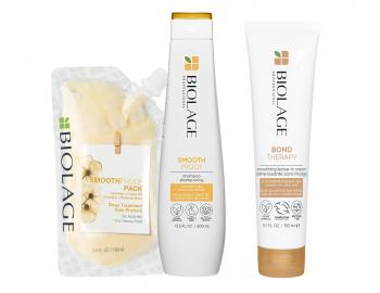 Sada pro vlasy se sklonem ke krepatění Biolage Smooth Proof + uhlazující krém s termoochranou zdarma