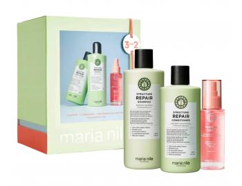 Dárková sada pro výživu suchých a poškozených vlasů Maria Nila Structure Repair Holiday Box
