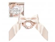 Ozdobná spirálová gumička s mašlí Invsibobble Scrunchie Slim Ballerina Bow - růžová