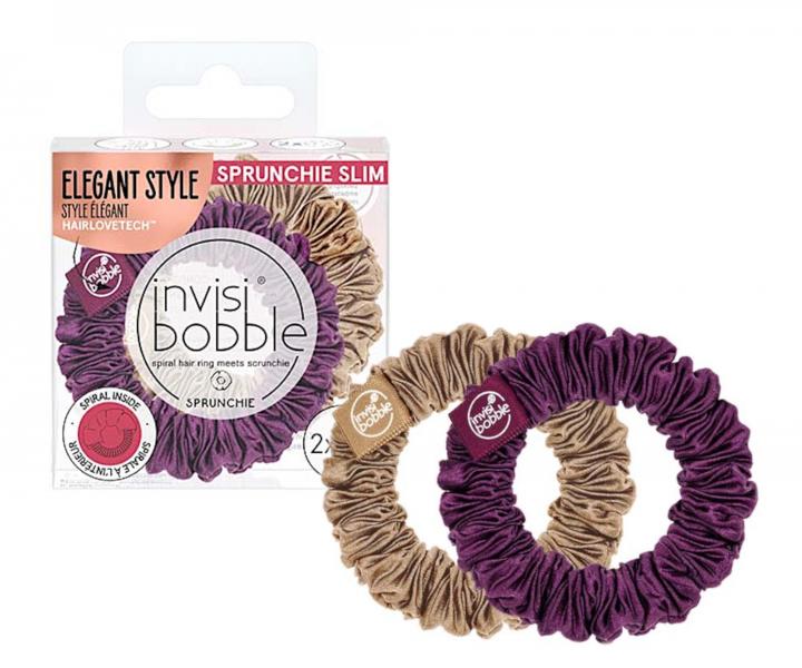 Ozdobné spirálové gumičky Invisibobble Sprunchie Slim The Snuggle is Real - 2 ks
