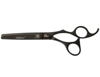Efilační nůžky Olivia Garden SilkCut® Thinner EUR 6,35" Matt Black Edition - matně černé
