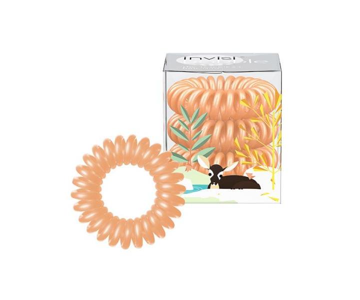 Spirálová gumička Invisibobble Silky Season - meruňková