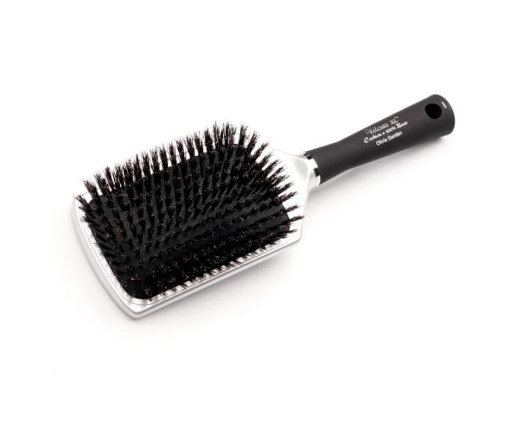 Kart�� na vlasy Olivia Garden Velours XL Cushion 82 x 258 mm - �ern�/st��brn�