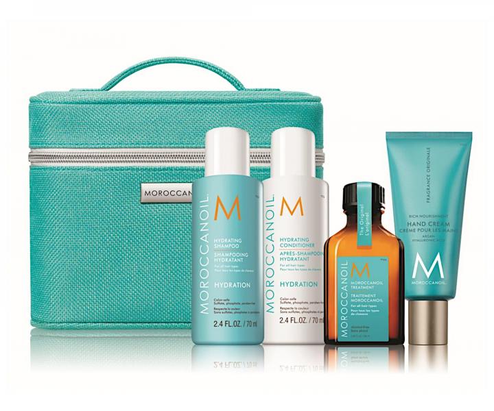 Hydratační dárková sada Moroccanoil Hydration + kosmetická taška zdarma