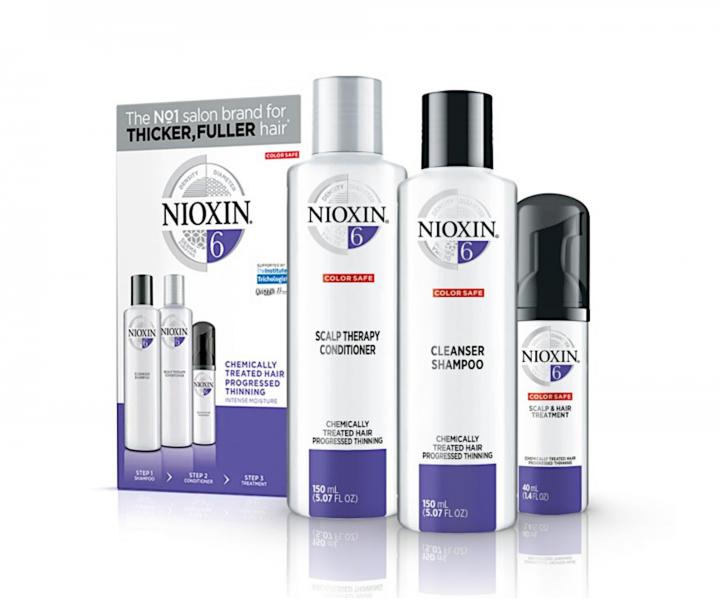 Sada pro silně řídnoucí chemicky ošetřené vlasy Nioxin System 6 Trial Kit No.6