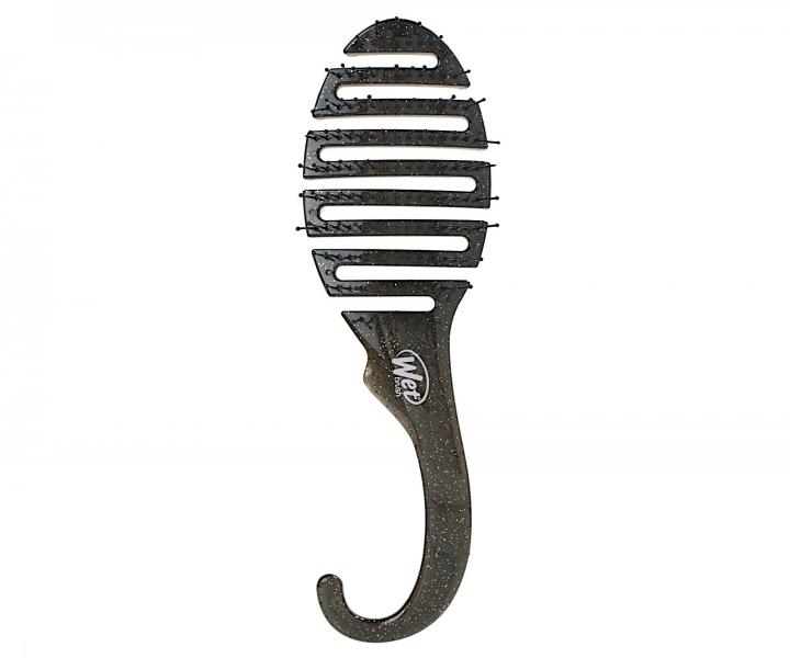 Kartáč na rozčesávání vlasů Wet Brush Shower Detangler Garden Glitter Black - třpytivý černý