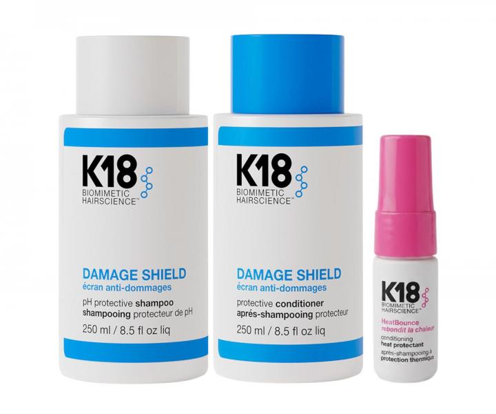 Sada pro ochranu a v��ivu vlas� K18 Damage Shield + bezoplachov� kondicion�r HeatBounce Conditioning 15 ml zdarma