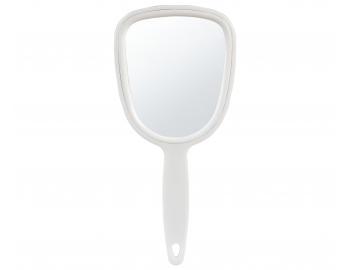 Kosmetick� zrc�tko s rukojet� Sibel - 10 x 21,8 cm, b�l�