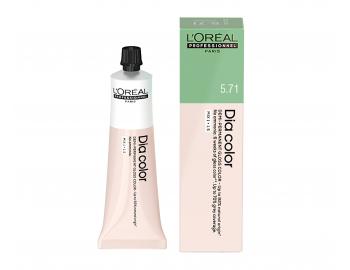 Přeliv na vlasy Loréal Professionnel Dia color 60 ml - 5.71 světle hnědá matná popelavá