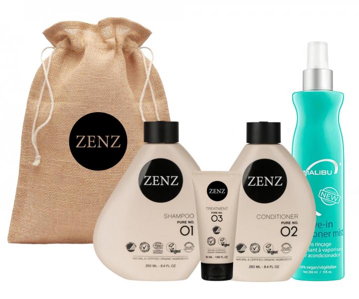 Drkov sada pro vechny typy vlas Zenz Pure + kondicionr Malibu C zdarma