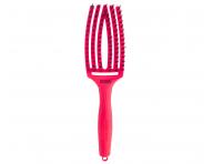 Kartáč Olivia Garden Fingerbrush Combo Medium Think Pink Edition - neonově růžový