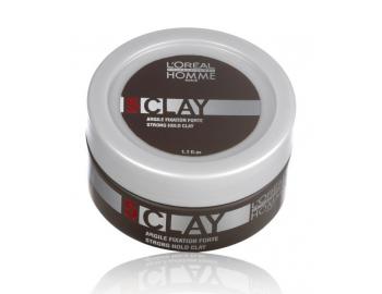 Silně fixační matující hlína Loréal Homme Clay - 50 ml