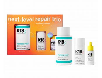 Dárková sada pro obnovu poškozených vlasů K18 Next-Level Repair Trio
