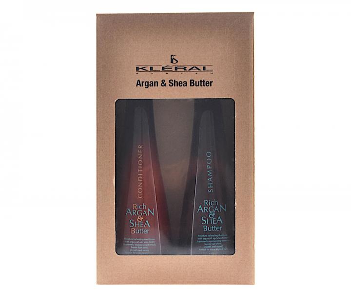 Dárková hydratační sada pro suché vlasy Kléral Rich Argan & Shea Butter