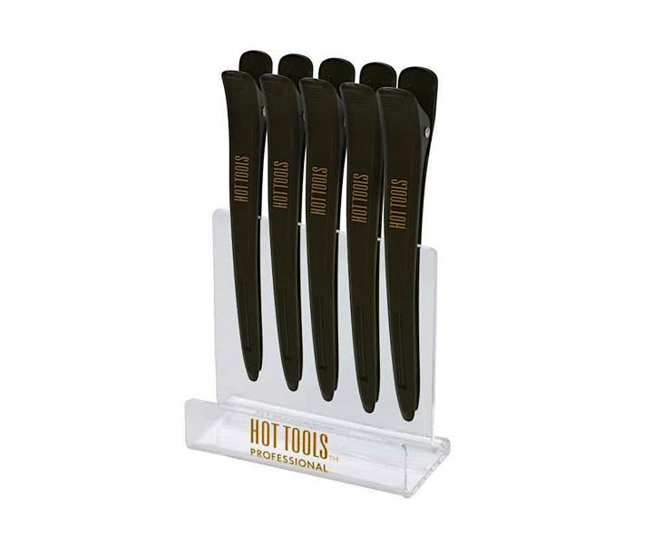 Klipsy do vlasů Hot Tools Hair Clips - 12 cm, černé, 5 ks
