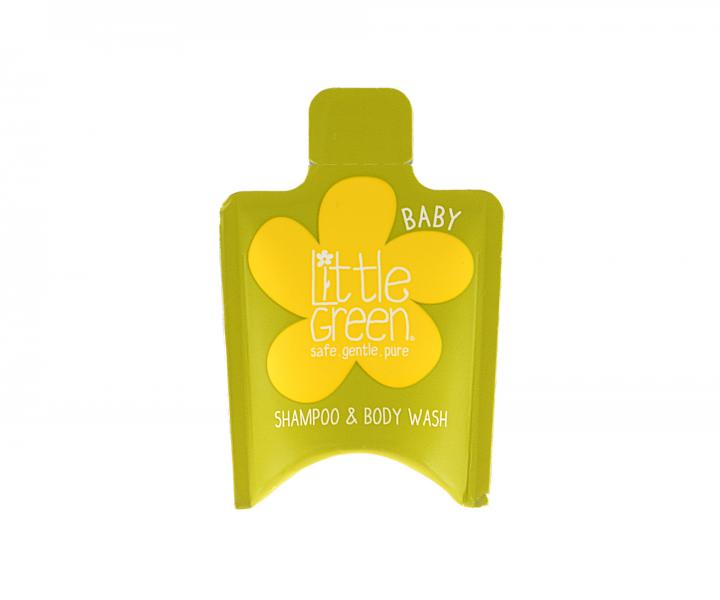 Jemný šampon a sprchový gel pro miminka Little Green Baby - 14,8 ml